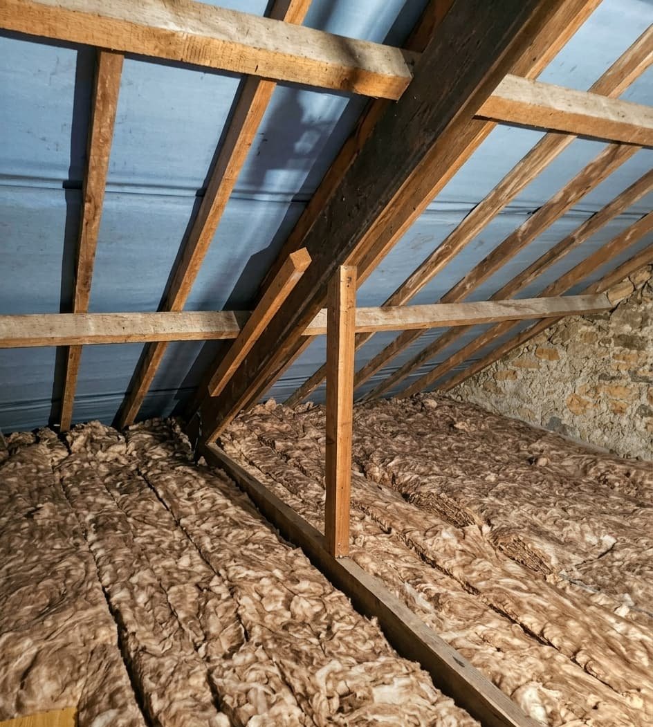 Loft insulation installed to 270mm depth