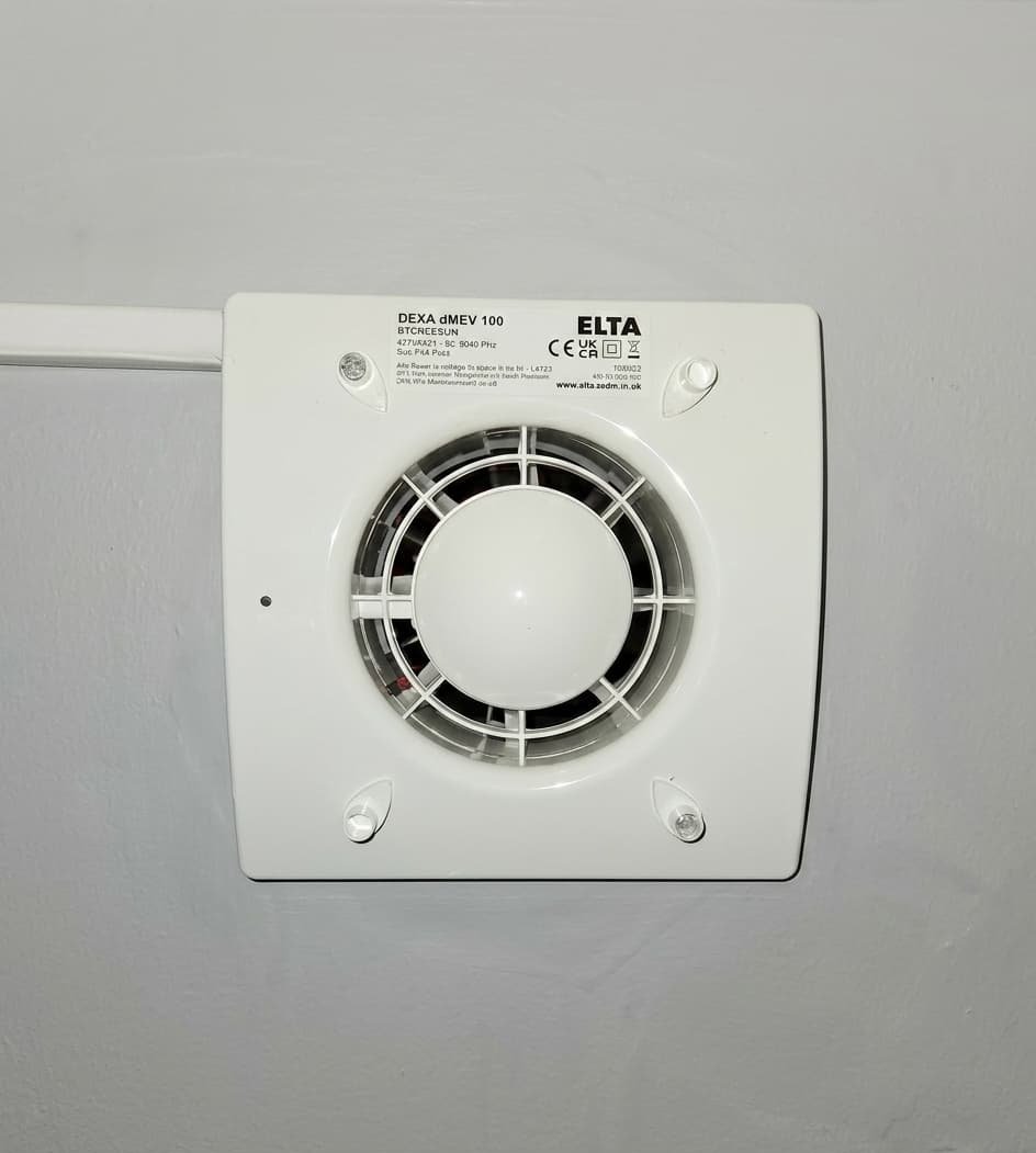 Mechanical ventilation unit installed