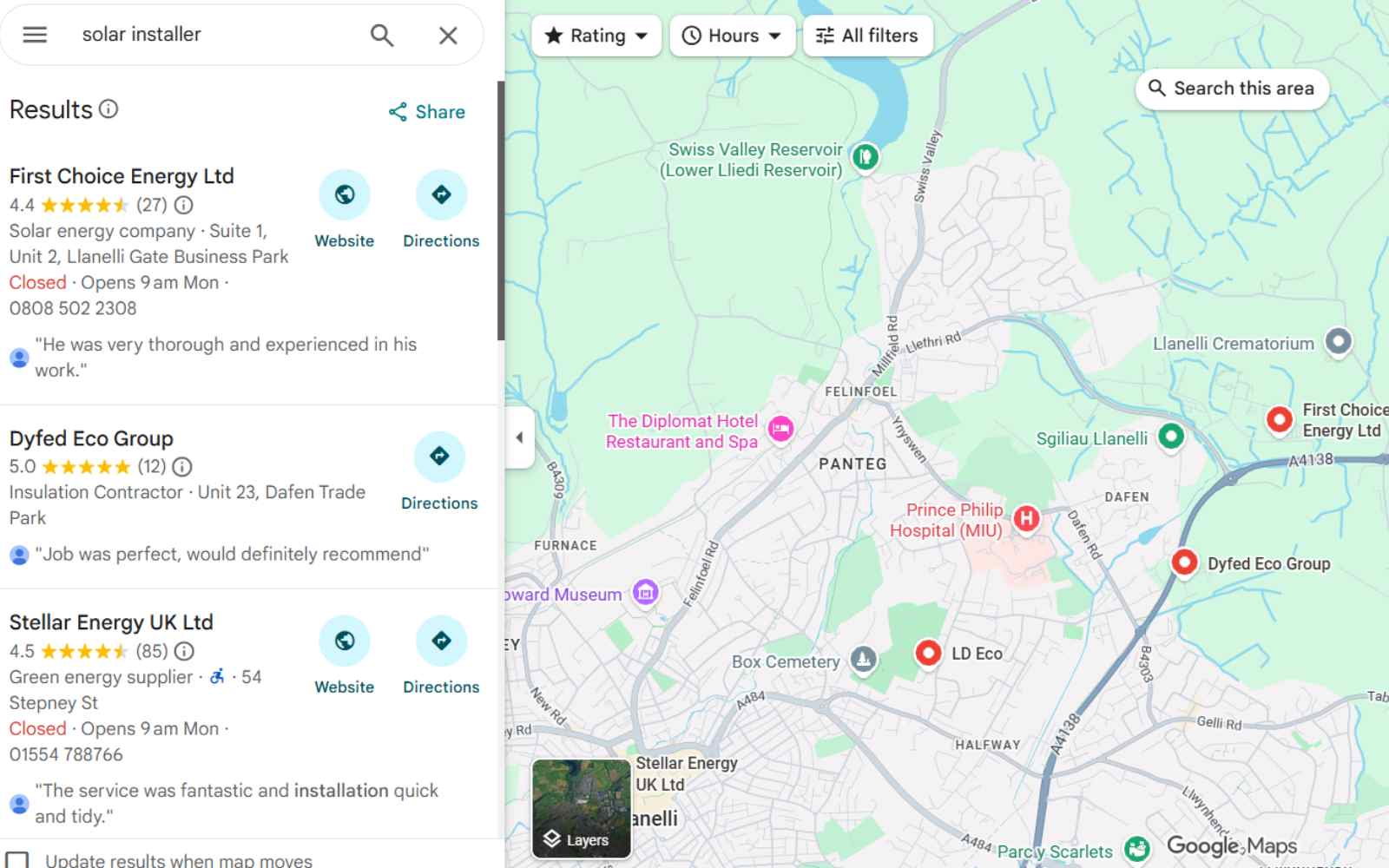Google Business Profile dashboard