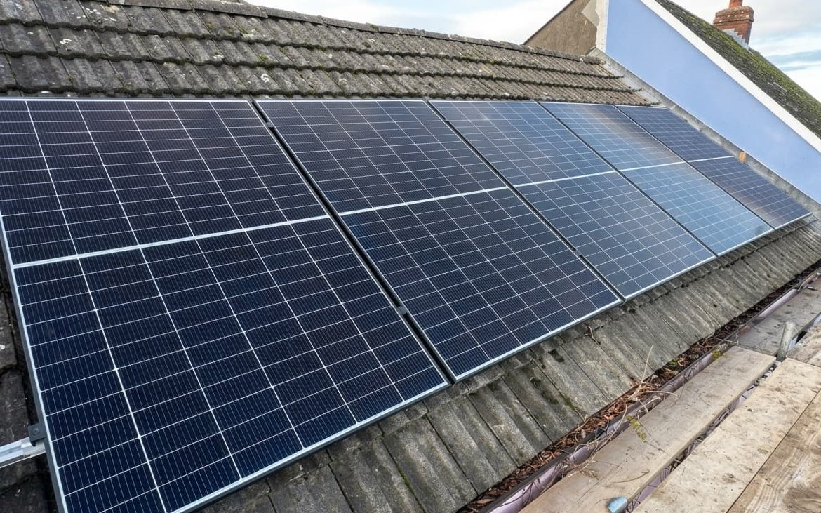 Trina Solar all-black panels installed on a South Wales home