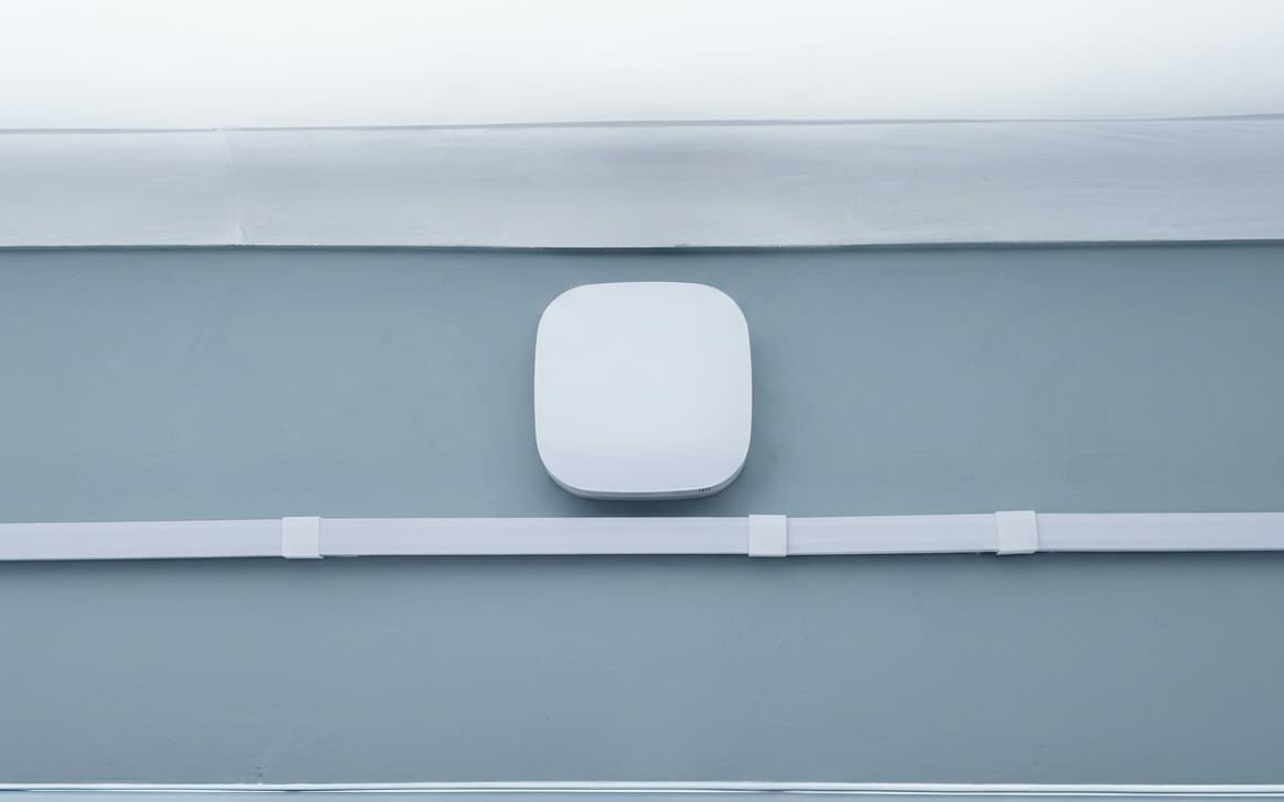 Mechanical ventilation unit installed neatly against a wall